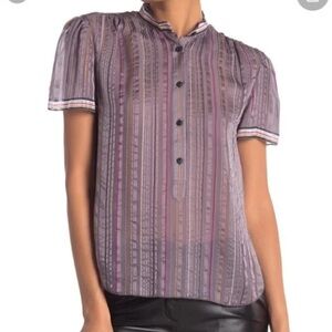Rag & Bone Austin Striped Silk Blouse